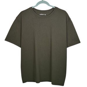 American Giant T-Shirt Mens XL Green Premium Slub Knit Short Sleeve Crew Tee NEW